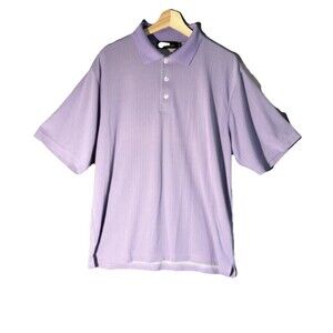 Bugatchi Uomo Men's Purple‎ Herringbone Polo , Size M Golf